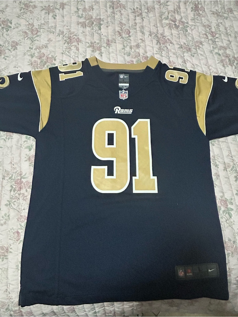 Nike On-field Youth NFL St. Louis Rams Chris Long #91 Jersey, Navy, Large